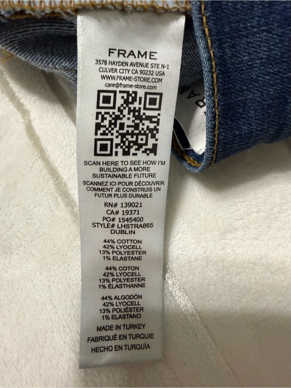 Frame Denim Le High Straight Jeans Raw Hem
- Dark Blue size 25 - Picture 11 of 11